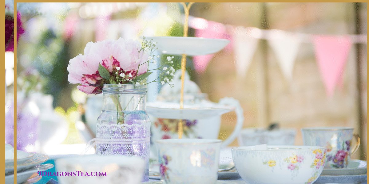 afternoon tea party table set up