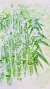 Lucky Bamboo Painting By Sherman Hsu